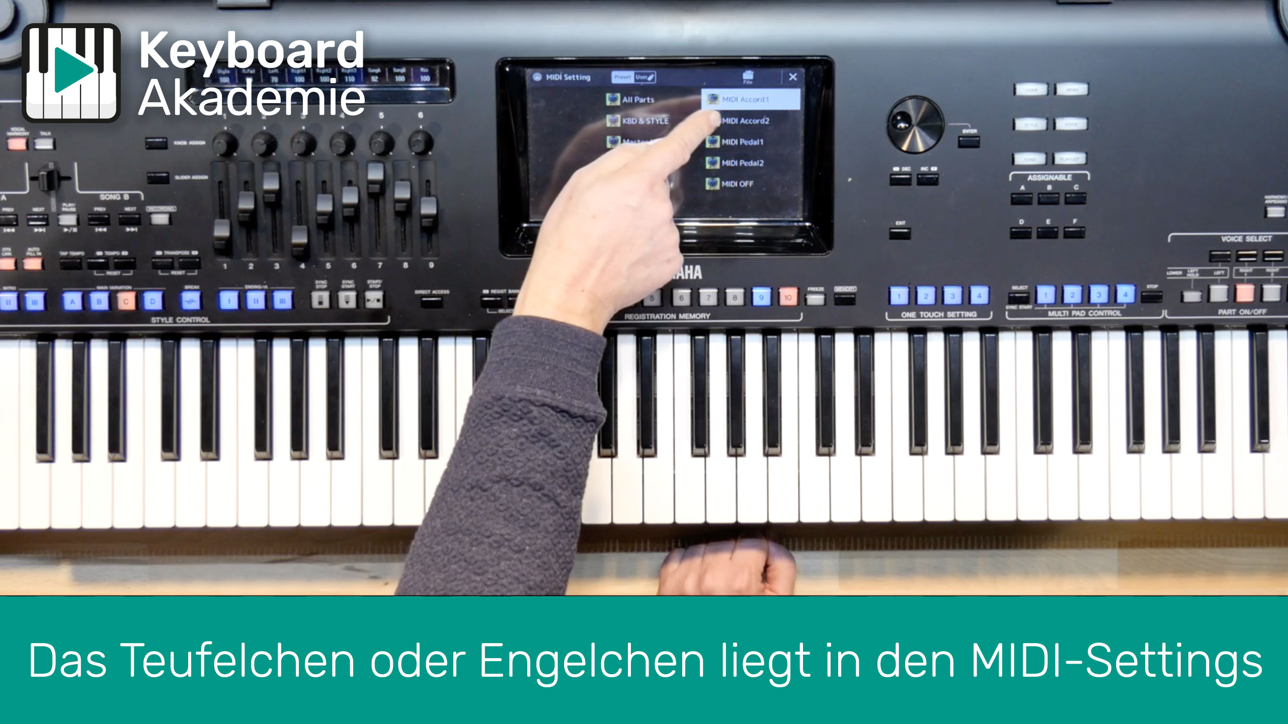 Das Teufelchen oder Engelchen liegt in den MIDI-Settings | Genos, Tyros, PSR-S | Power-Tipp