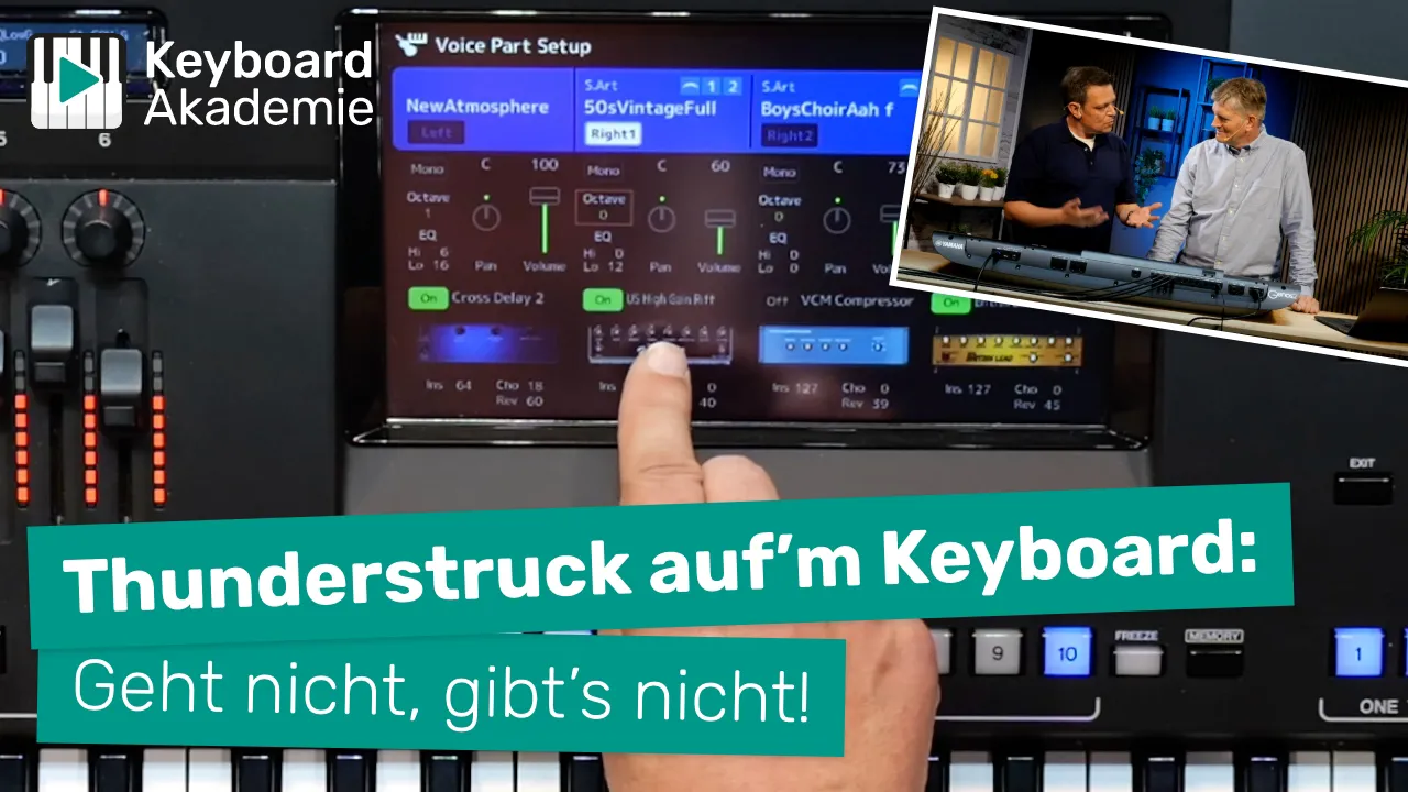 Thunderstruck von AC/DC auf’m Keyboard: Geht nicht, gibt’s nicht!