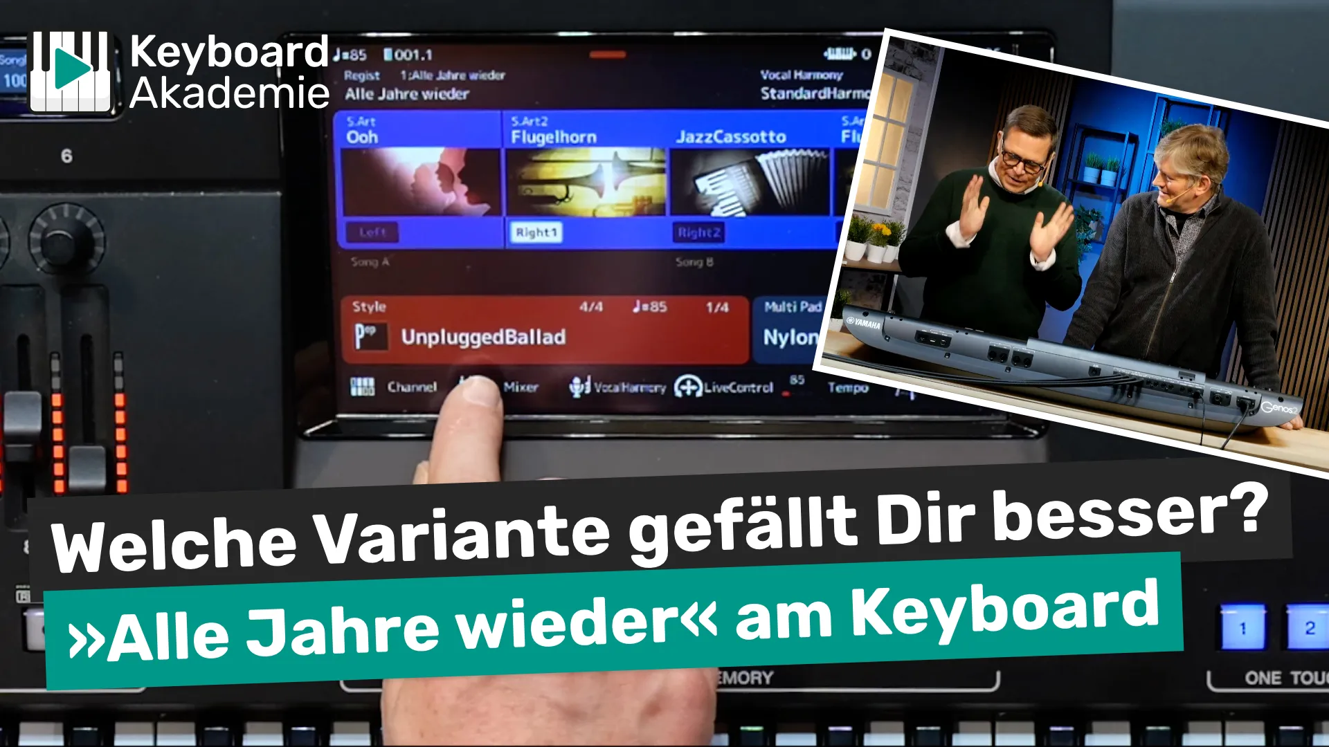 Welche Variante gefällt Dir besser? »Alle Jahre wieder« am Keyboard