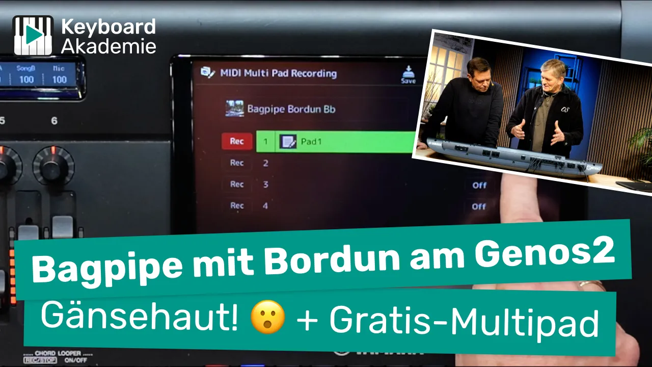 Bagpipe mit Bordun am Yamaha Genos2 – Gänsehaut!