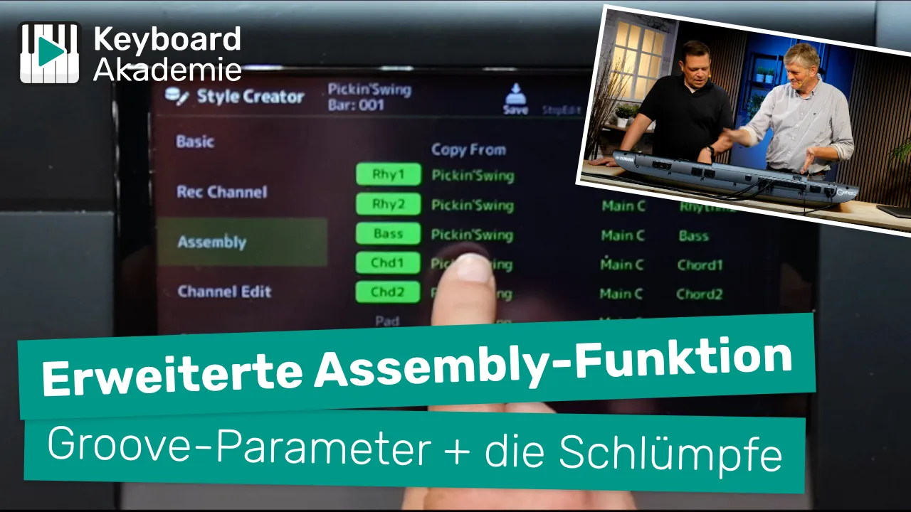 Erweiterte Assembly-Funktion im Style-Creator: Der Groove-Parameter und die Schlümpfe