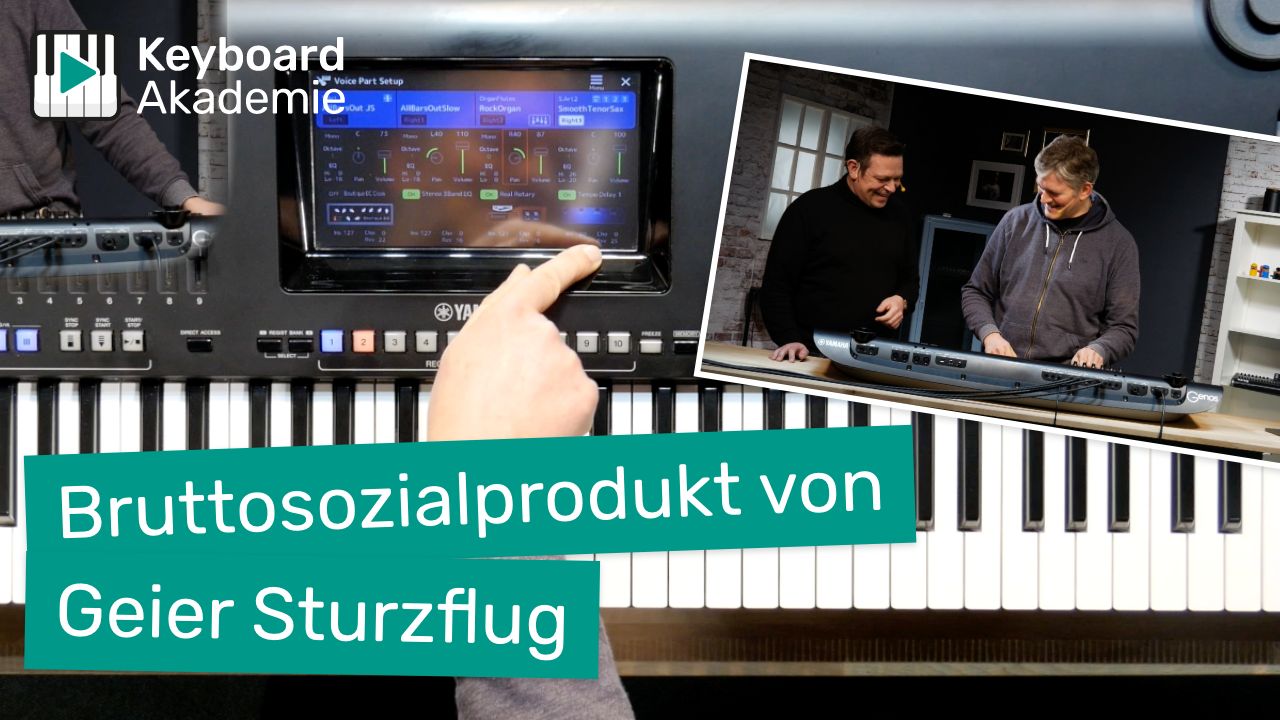 Das Bruttosozialprodukt von Geier Sturzflug auf dem Yamaha Genos | Power-Tipp