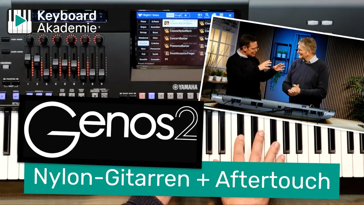 Genos2: Die neuen Nylon-Gitarren und der neue Aftertouch