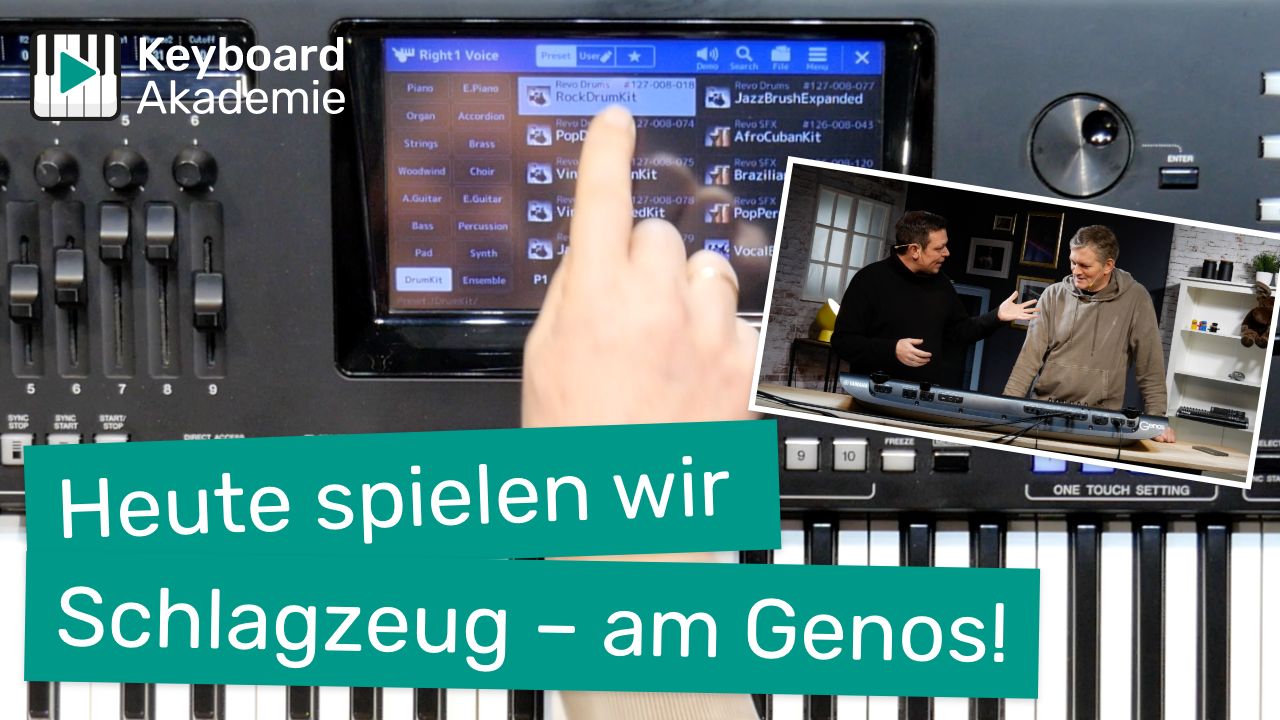 🥁 Heute spielen wir Schlagzeug – am Genos!
